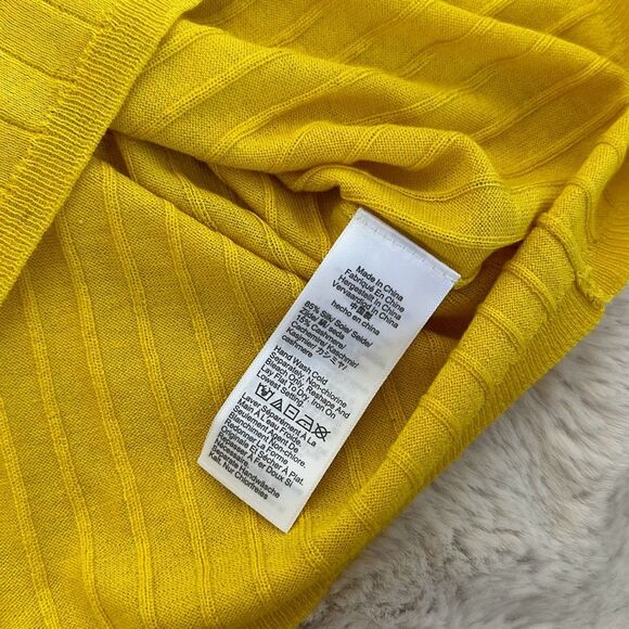 J. Crew Silk-Blend Cropped T-shirt in Yellow Size M - Picture 8 of 10